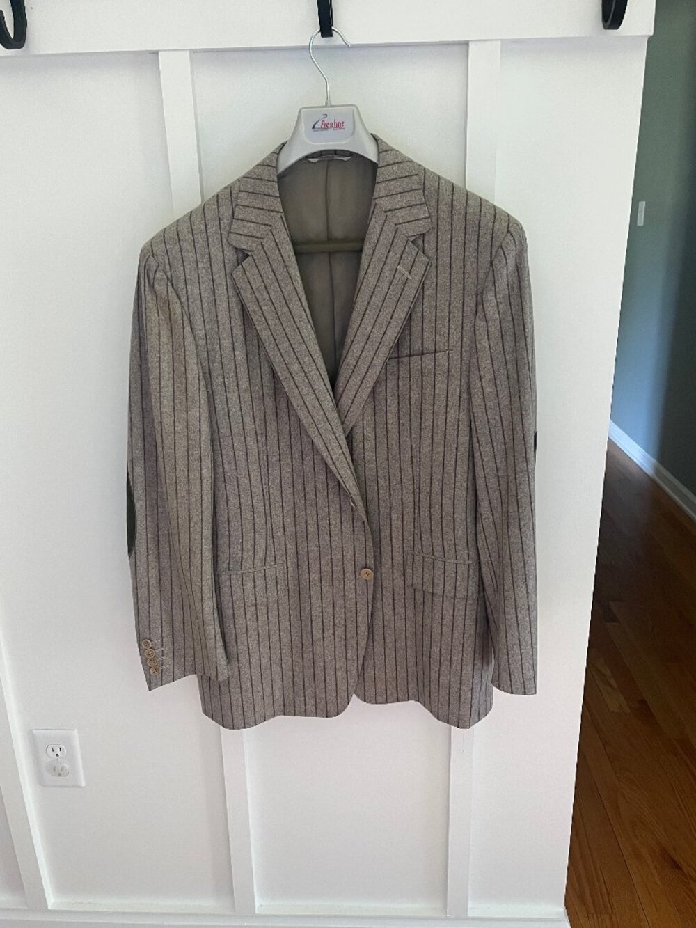 Canali Blazer Sport Coat Mens Brown Striped 2 Button